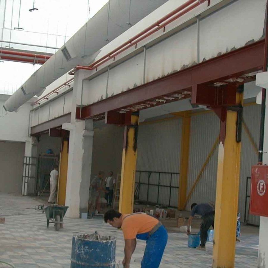 Structural strengthening in retail clothing store